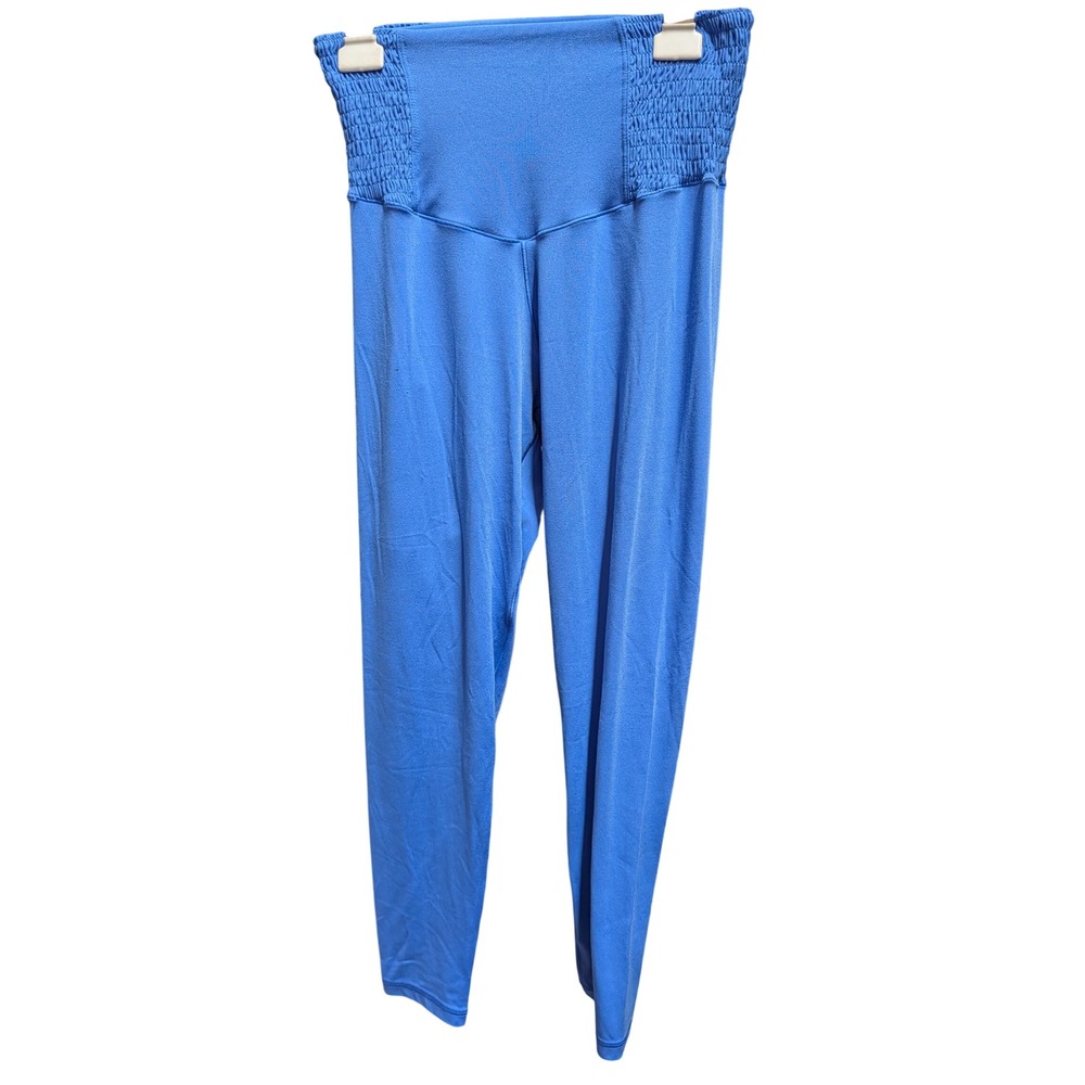 OFFLINE by Aerie Leggings Womens Small Blue Excellent Smocked High Rise 7/8